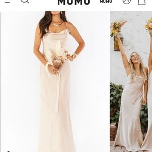 Tuscany maxi slip dress - champagne color - bridesmaid dress